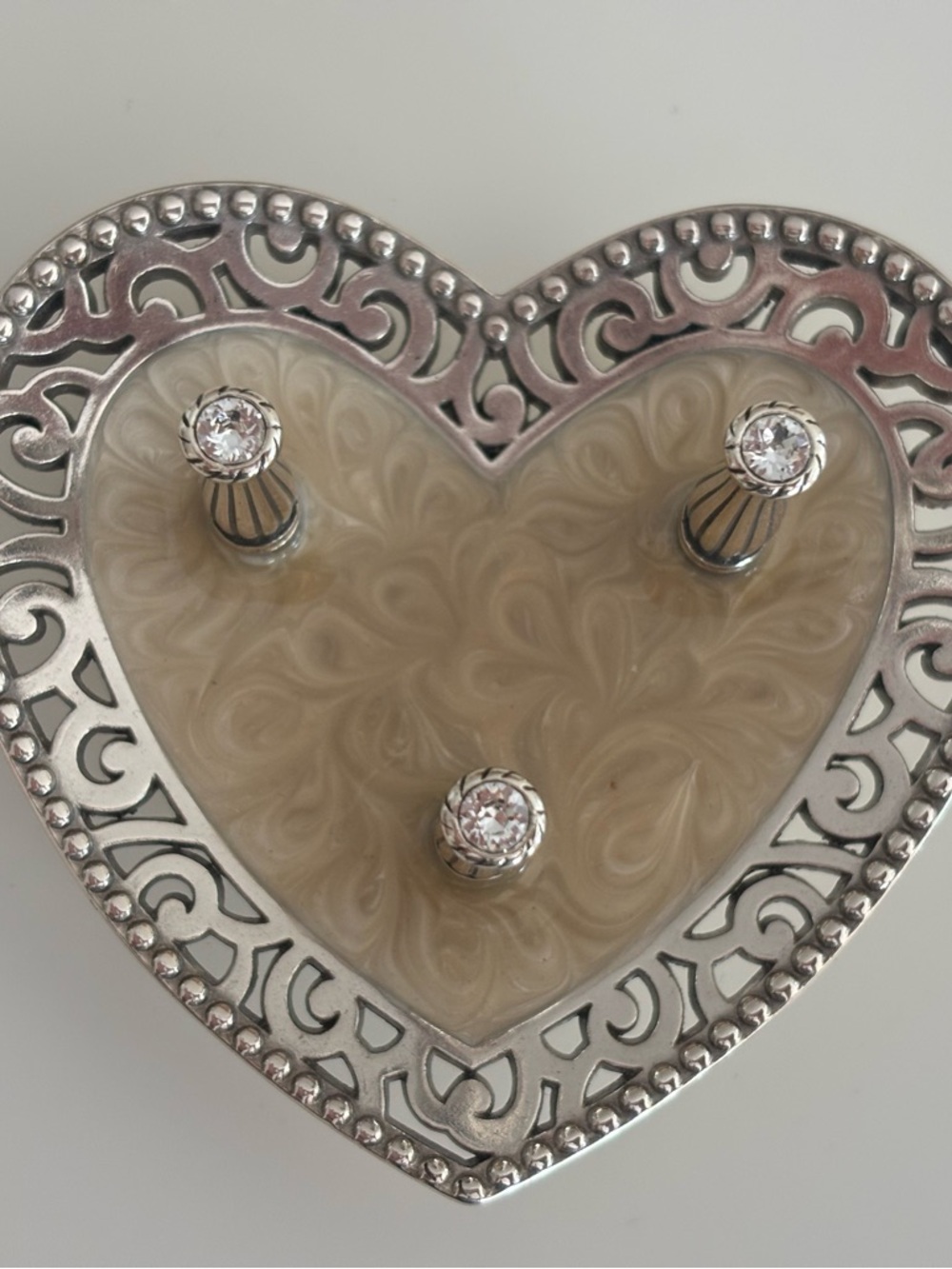 Brighton Heart Silver Plated ring/ jewelry dish Excellent condition!